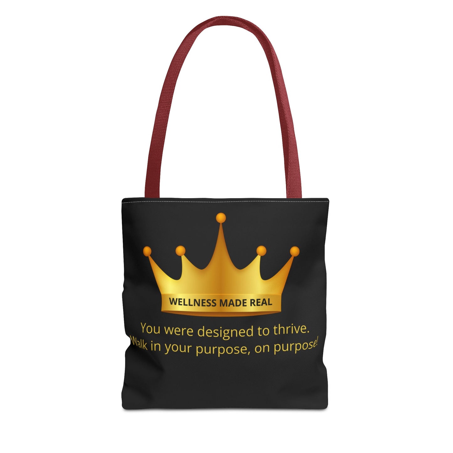 Empowering Tote Bag - 'Wellness Made Real' Inspirational Design