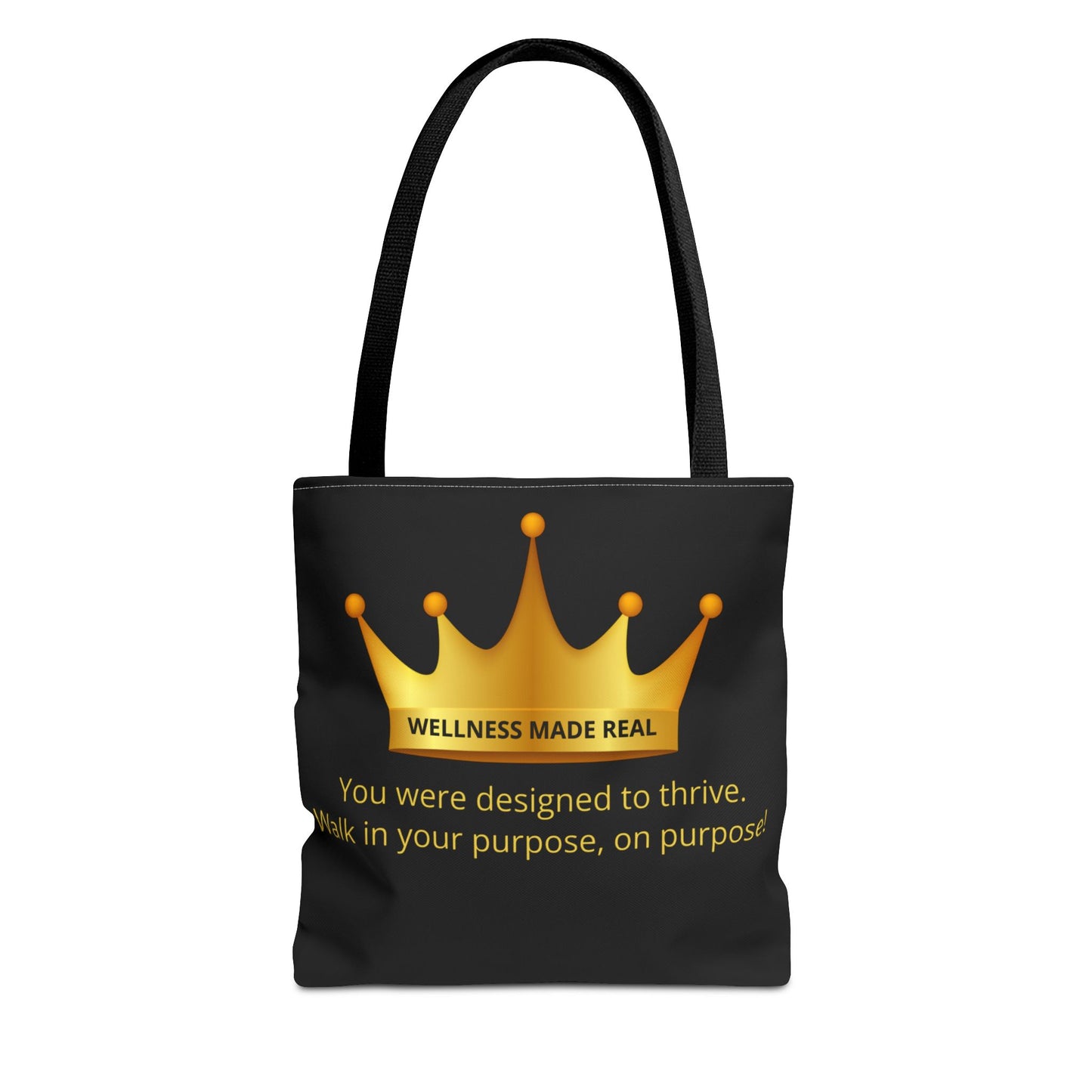 Empowering Tote Bag - 'Wellness Made Real' Inspirational Design