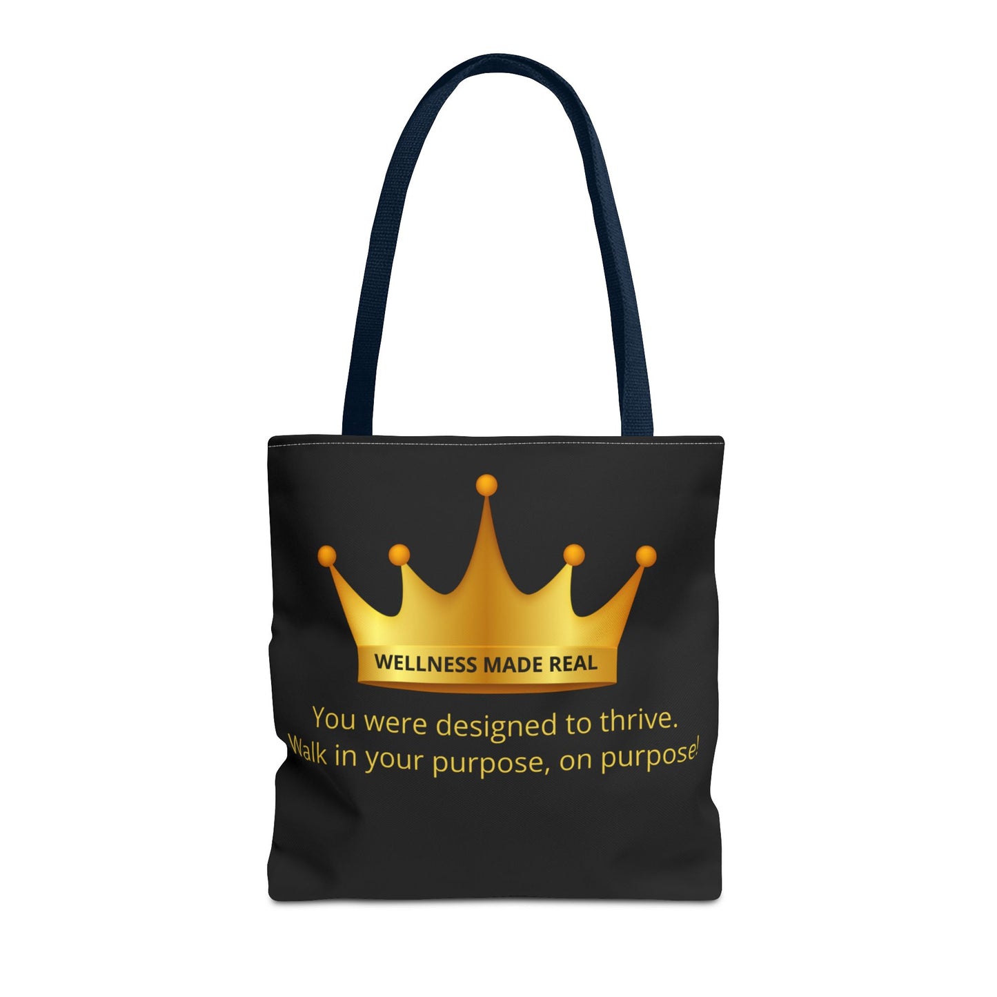 Empowering Tote Bag - 'Wellness Made Real' Inspirational Design