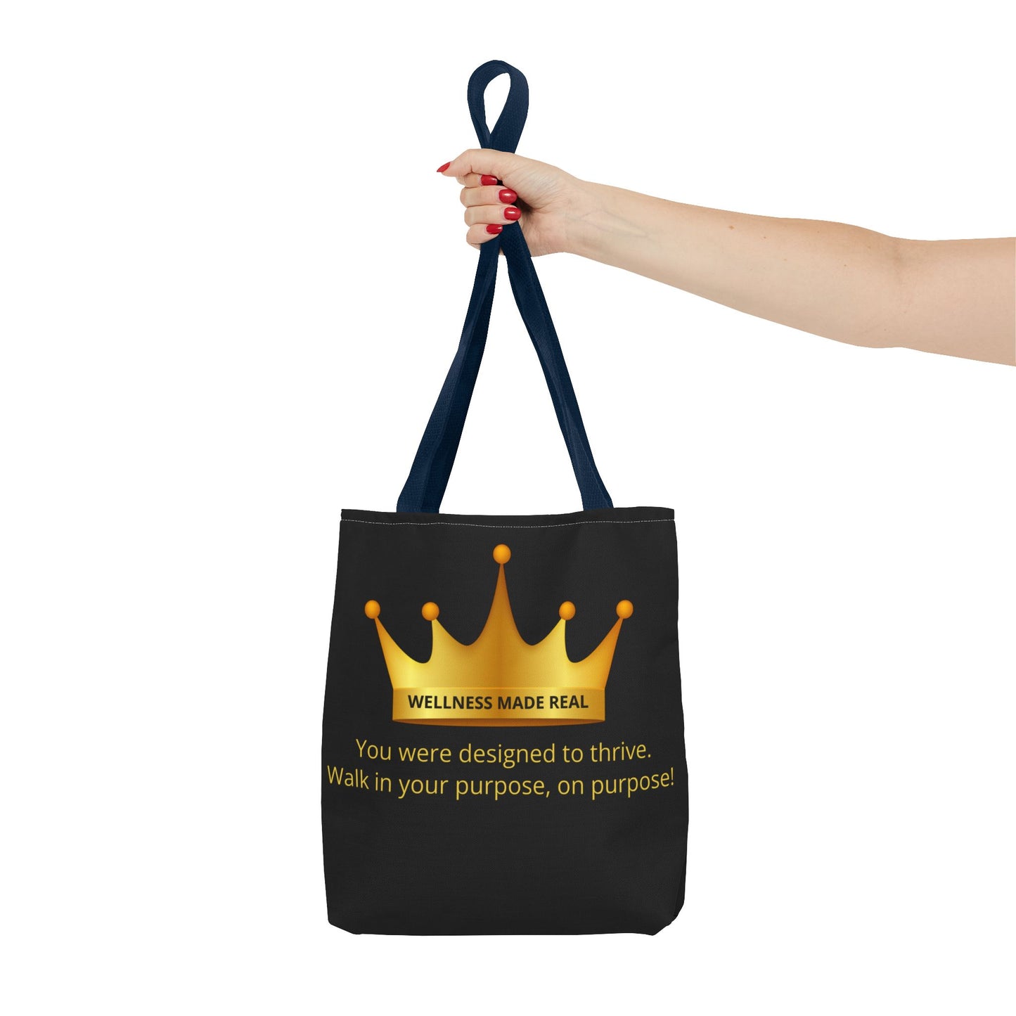 Empowering Tote Bag - 'Wellness Made Real' Inspirational Design