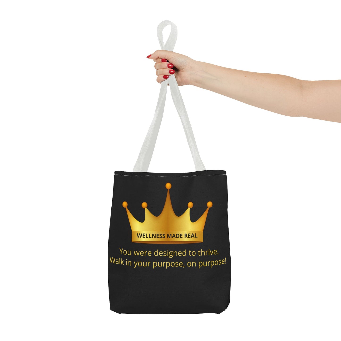 Empowering Tote Bag - 'Wellness Made Real' Inspirational Design