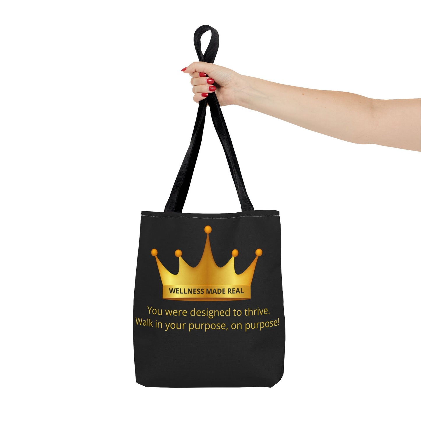 Empowering Tote Bag - 'Wellness Made Real' Inspirational Design