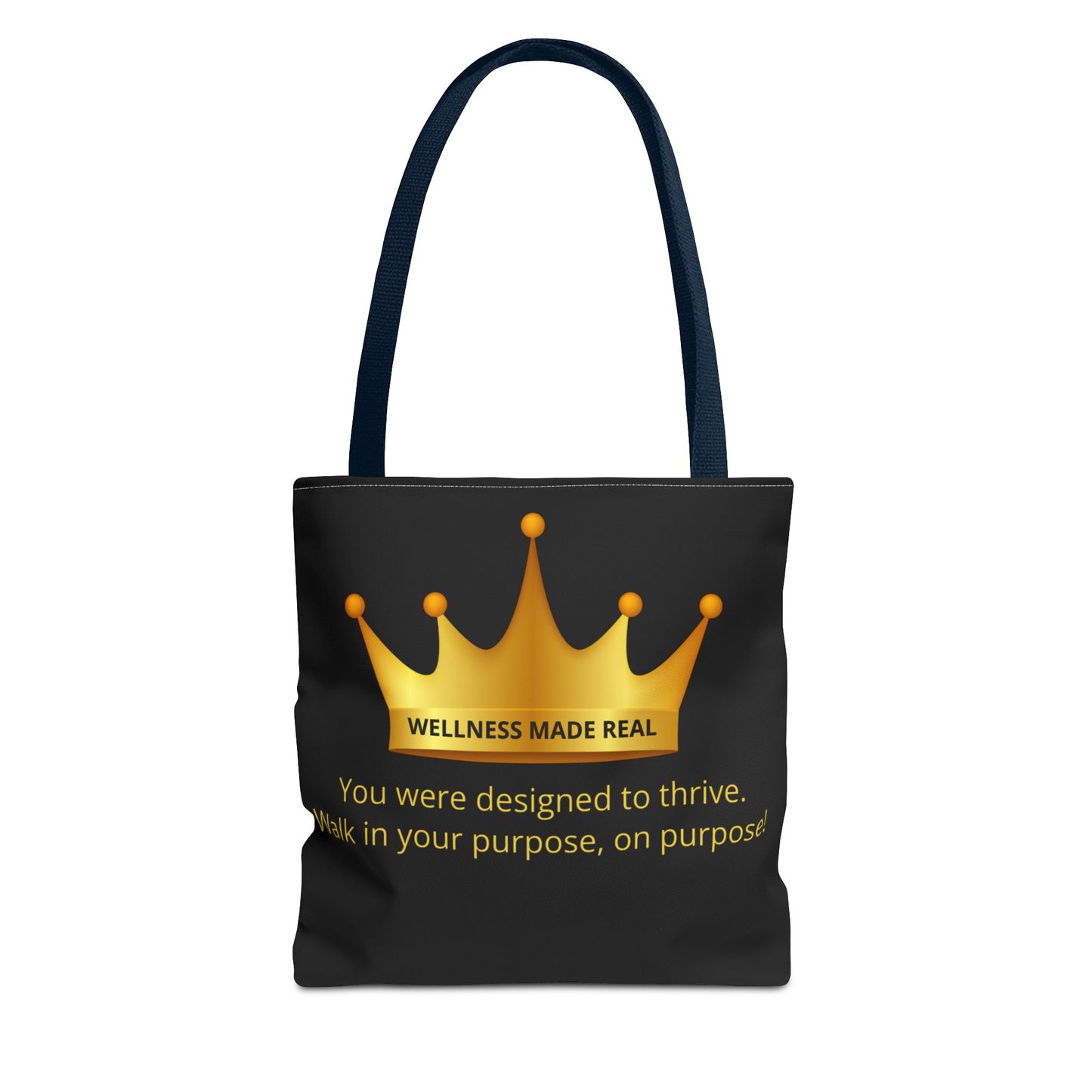 Empowering Tote Bag - 'Wellness Made Real' Inspirational Design