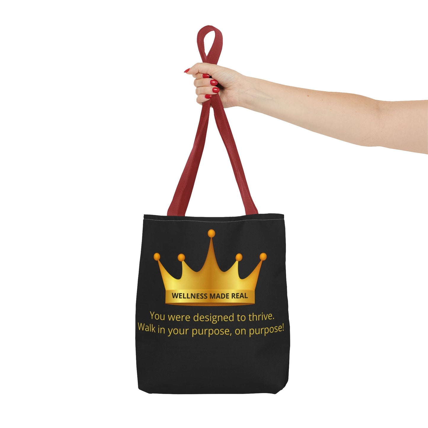 Empowering Tote Bag - 'Wellness Made Real' Inspirational Design