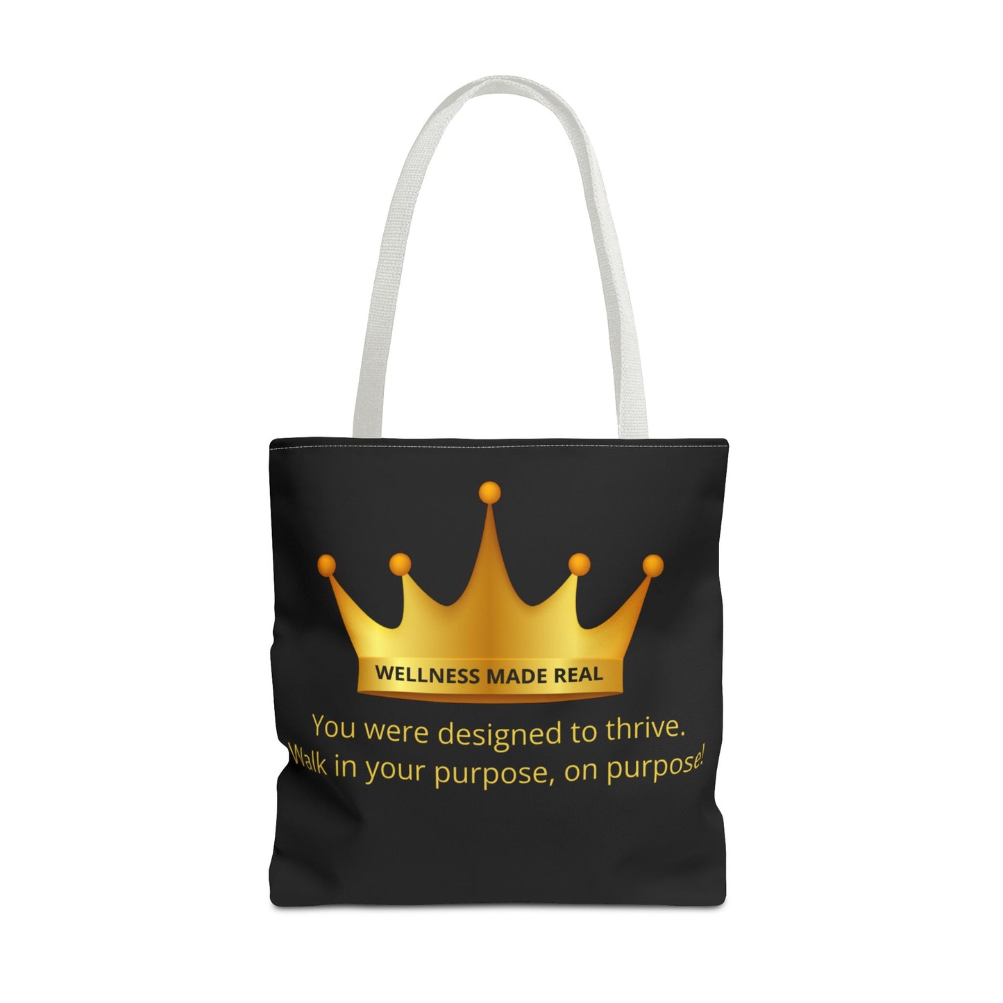 Empowering Tote Bag - 'Wellness Made Real' Inspirational Design